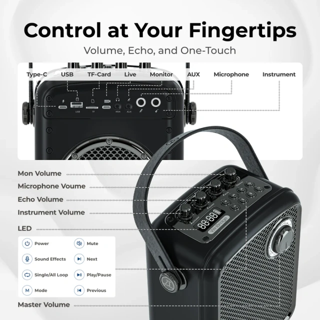 S100 Pro 70W Wireless PA System with Dual Microphones | WinBridge