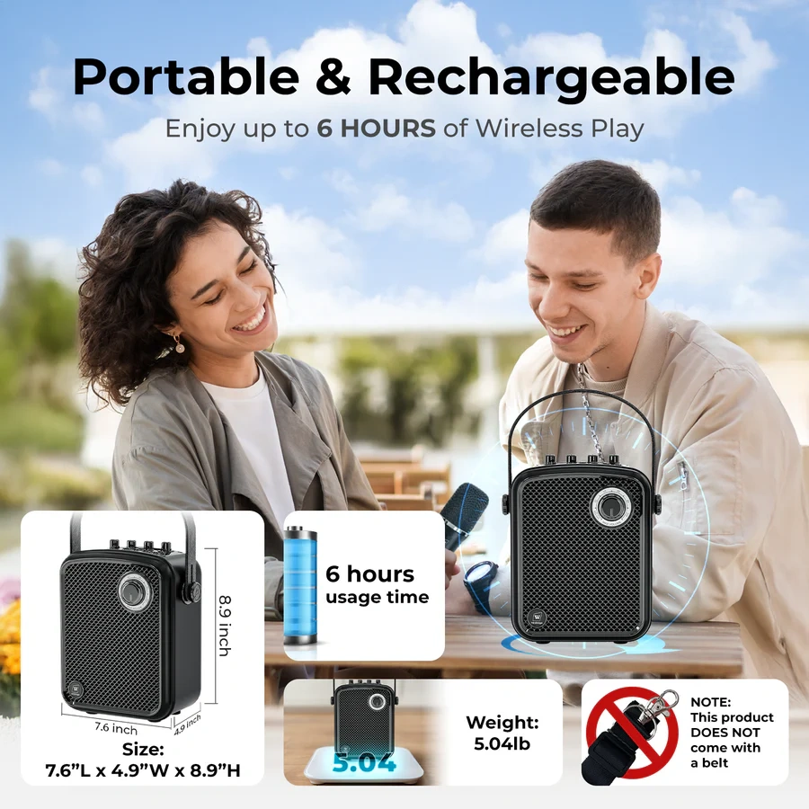 S100 Pro 70W Wireless PA System with Dual Microphones | WinBridge