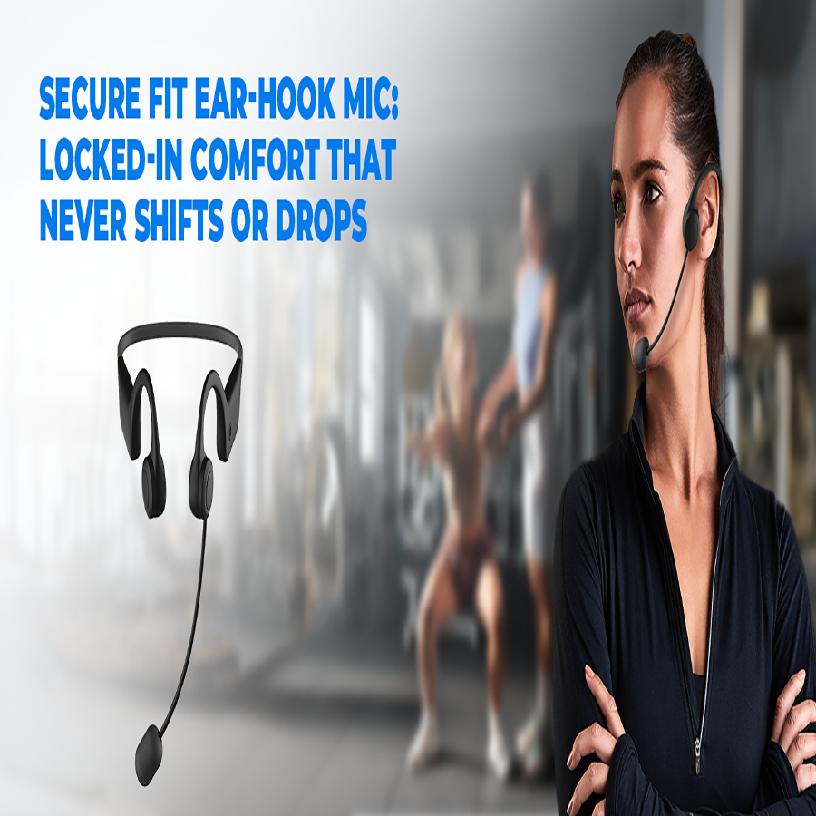 A007 Wireless Voice Amplifier with Earhook Mic – 15W Portable PA System | WinBridge