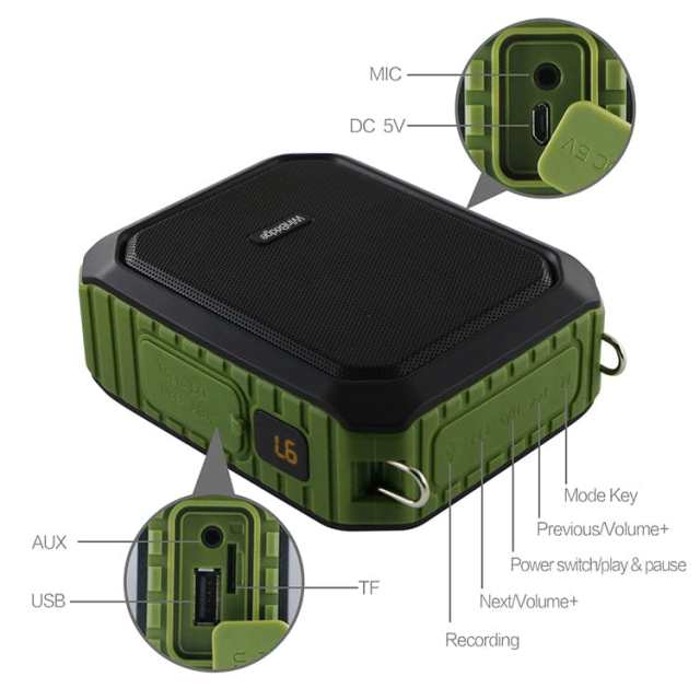 Waterproof Voice Amplifier M800: 18W Portable Outdoor PA System | WinBridge