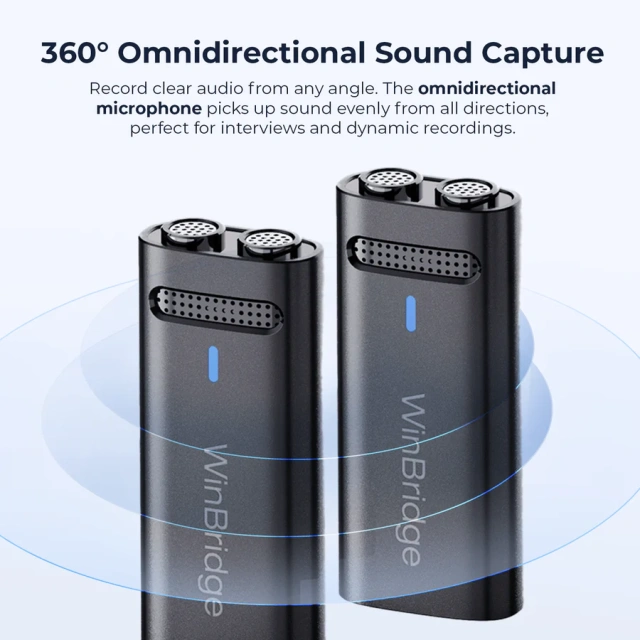 M31 2.4G Wireless Lavalier Microphone with ANC – HD Clip-On Mic for Vlog & Live Streaming | WinBridge