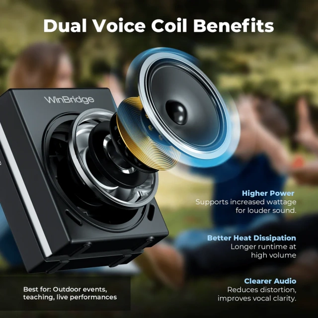 S90 30W Dual Mic Portable PA System – Wireless Voice Amplifier & Bluetooth Speaker | WinBridge
