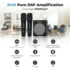S90 30W Dual Mic Portable PA System – Wireless Voice Amplifier & Bluetooth Speaker | WinBridge