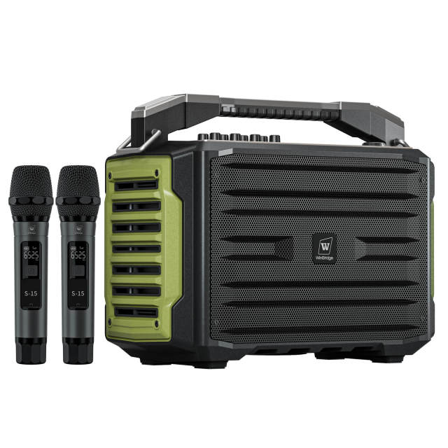K600 200W Portable Bluetooth Party Speaker with Dual Wireless Microphones – Professional PA & Karaoke System for Events, Outdoor & Home | WinBridge