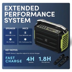 K600 200W Portable Bluetooth Party Speaker with Dual Wireless Microphones – Professional PA & Karaoke System for Events, Outdoor & Home | WinBridge