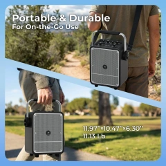 S200 150W Portable Bluetooth Karaoke PA System with Dual Wireless Microphones – Party & Event Speaker for Indoor and Outdoor Use | WinBridge