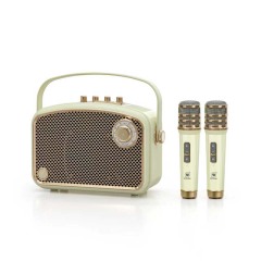 L200 70W Portable Bluetooth Karaoke Speaker with 2 UHF Wireless Microphones – Retro PA System for Home, Teaching & Events | WinBridge