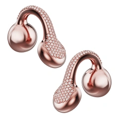 LUX04 Bluetooth 6.0 Jewelry Style Clip On Open Ear Wireless Earbuds for Women with Comfortable Fit for Daily Use Travel and Gifts | WinBridge