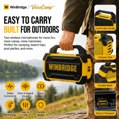 K400 150W Waterproof Portable PA System with Dual Wireless Microphones | WinBridge