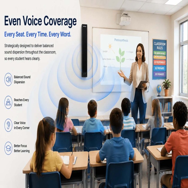 VE90 Classroom Voice Amplification System with Wireless Teacher Microphone & Bluetooth | WinBridge