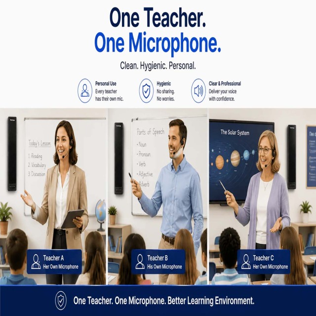 VE90 Classroom Voice Amplification System with Wireless Teacher Microphone & Bluetooth | WinBridge