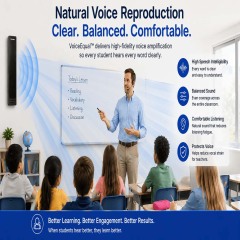 VE90 Classroom Voice Amplification System with Wireless Teacher Microphone & Bluetooth | WinBridge