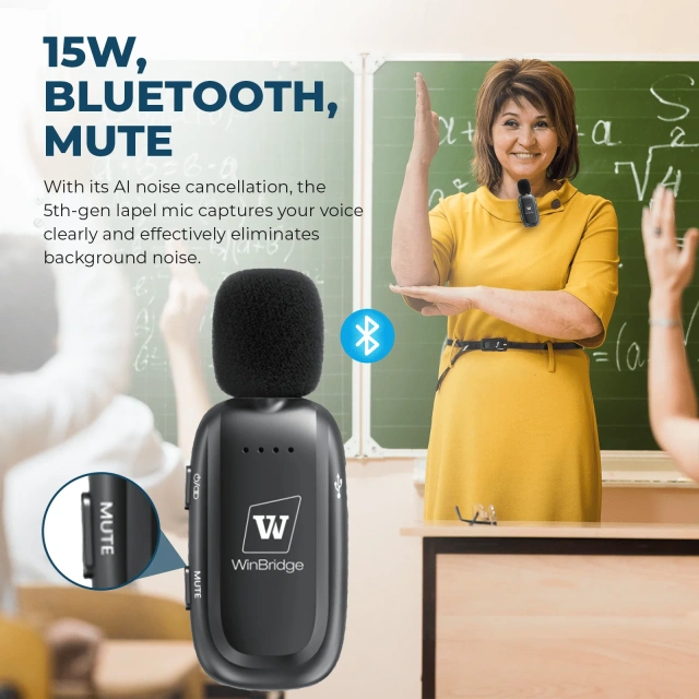 S05 Wireless Lavalier Microphone for VoiceFree™ WB005 Clip Voice Amplifier | WinBridge