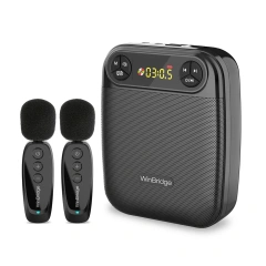 WB004 Wireless Voice Amplifier with 2 Wireless Lapel Microphones | WinBridge