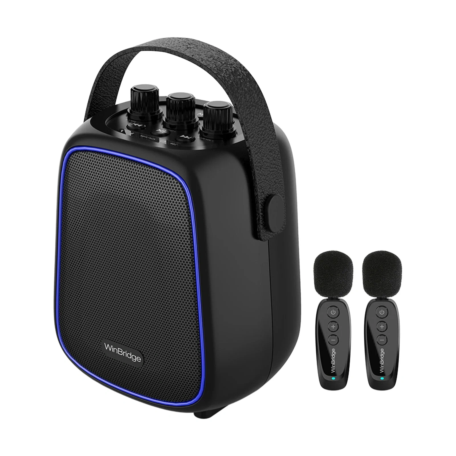 WB100 VoiceFree™ 36W Portable PA System with 2 Wireless Lavalier Microphones | WinBridge
