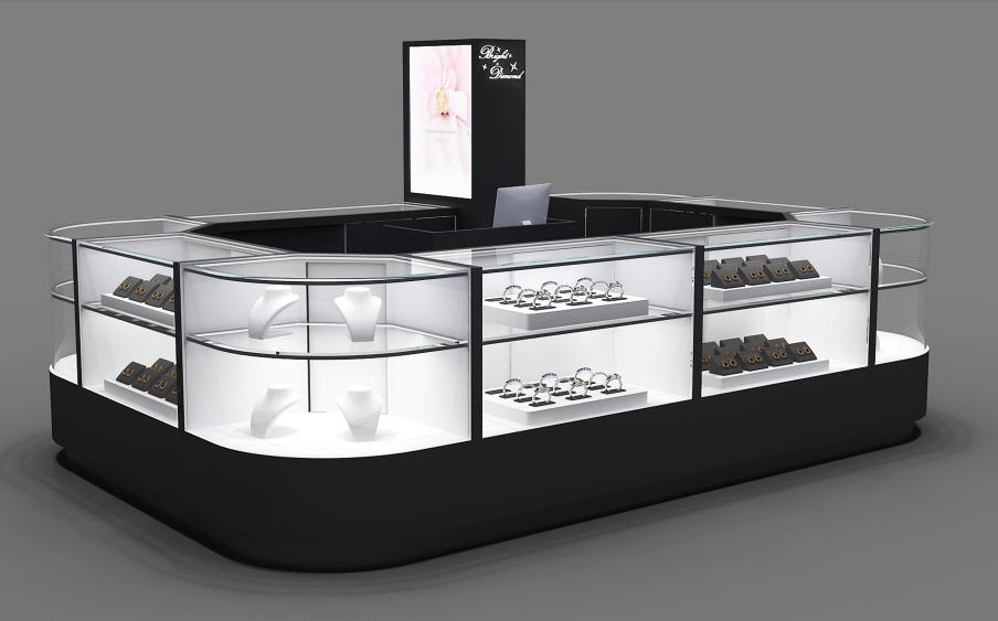 High End Customized Jewelry Display Cabinet Shopping Mall Jewelry Kiosk Counter With Glass Showcase & LED Lights,Bestyledisplay,High End Customized Jewelry Display Cabinet Shopping Mall Jewelry Kiosk Counter With Glass Showcase & LED Lights