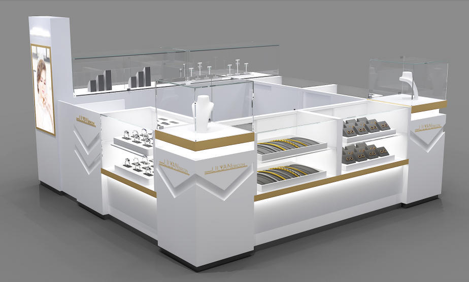 3x3M Custom Jewelry Kiosk | Shopping Mall Jewelry Display Booth,Bestyledisplay,3x3M Custom Jewelry Kiosk | Shopping Mall Jewelry Display Booth