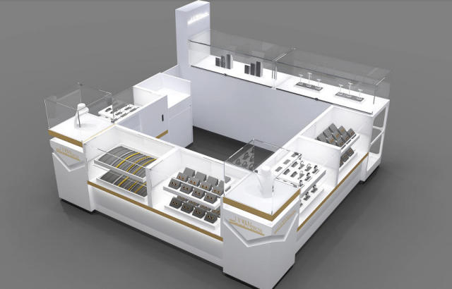 3x3M Custom Jewelry Kiosk | Shopping Mall Jewelry Display Booth,Bestyledisplay,3x3M Custom Jewelry Kiosk | Shopping Mall Jewelry Display Booth