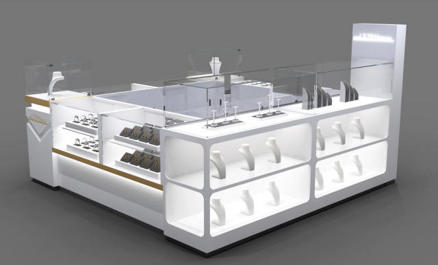 3x3M Custom Jewelry Kiosk | Shopping Mall Jewelry Display Booth,Bestyledisplay,3x3M Custom Jewelry Kiosk | Shopping Mall Jewelry Display Booth
