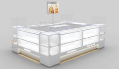 Custom White Wooden Jewelry Kiosk Mall Jewelry Display Showcase with LED Light & Glass Jewellery Cabinet,Bestyledisplay,Custom White Wooden Jewelry Kiosk Mall Jewelry Display Showcase with LED Light & Glass Jewellery Cabinet