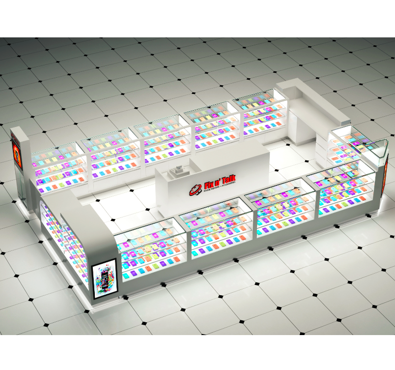 Customize Shopping Mall Cellphone Accessories Kiosk | Phone Repair Bar with Glass Display Showcase,Bestyledisplay,Customize Shopping Mall Cellphone Accessories Kiosk | Phone Repair Bar with Glass Display Showcase