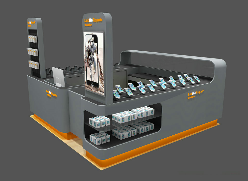 Custom Metal Paint Mobile Repair Kiosk Retail Shopping Mall Cell Phone Accessories Bar,Bestyledisplay,Custom Metal Paint Mobile Repair Kiosk Retail Shopping Mall Cell Phone Accessories Bar
