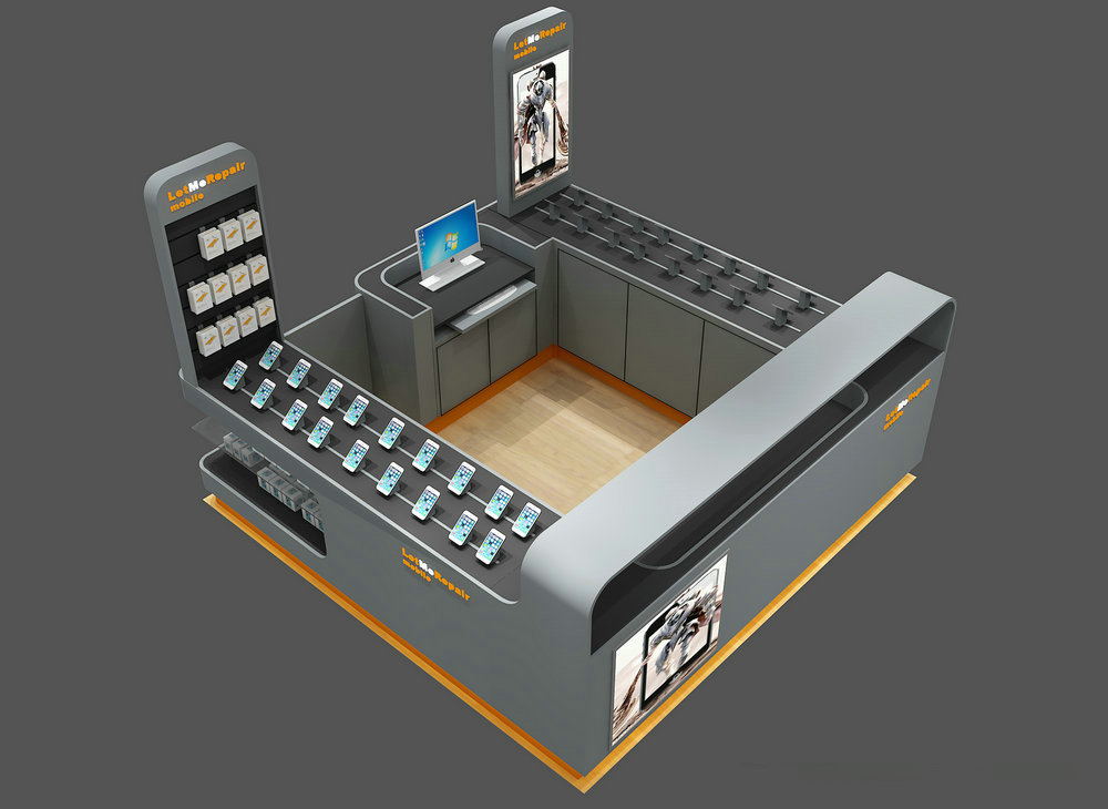 Custom Metal Paint Mobile Repair Kiosk Retail Shopping Mall Cell Phone Accessories Bar,Bestyledisplay,Custom Metal Paint Mobile Repair Kiosk Retail Shopping Mall Cell Phone Accessories Bar