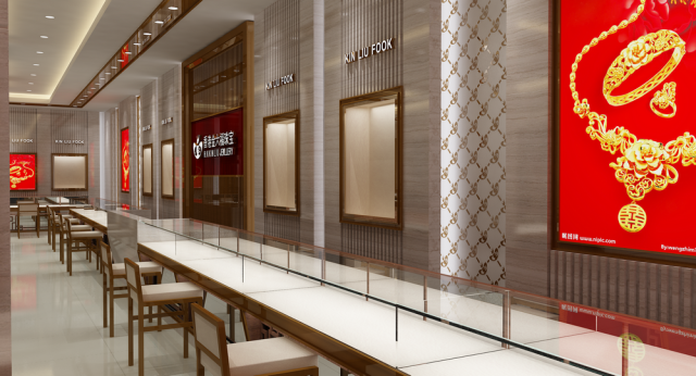 Custom‑Designed Luxury Traditional‑style Gold Jewellery Display Cabinets Retail Store Interior Solution,Bestyledisplay,Custom‑Designed Luxury Traditional‑style Gold Jewellery Display Cabinets Retail Store Interior Solution
