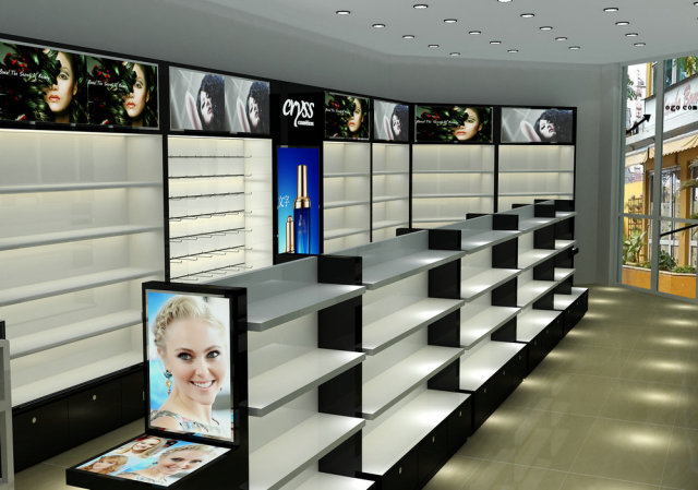 Custom Full Cosmetic Shop Display Fixtures Makeup Shop Display Counters & Island Shelving,Bestyledisplay,Custom Full Cosmetic Shop Display Fixtures Makeup Shop Display Counters & Island Shelving