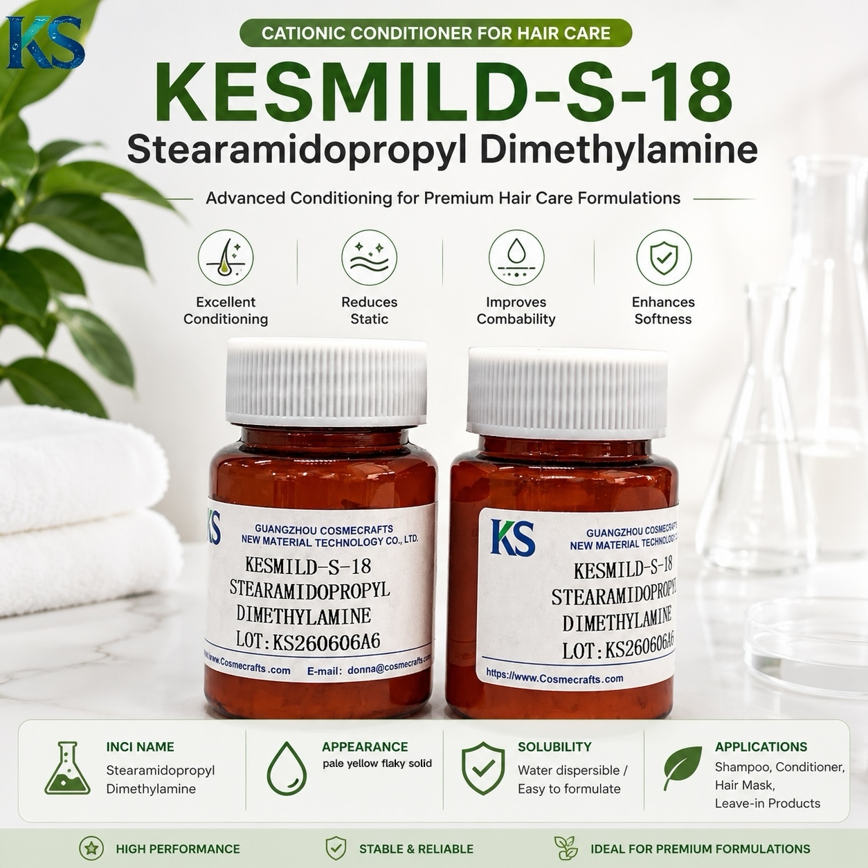 Stearamidopropyl Dimethylamine Hair Conditioner,MY SHOP,Stearamidopropyl Dimethylamine Hair Conditioner