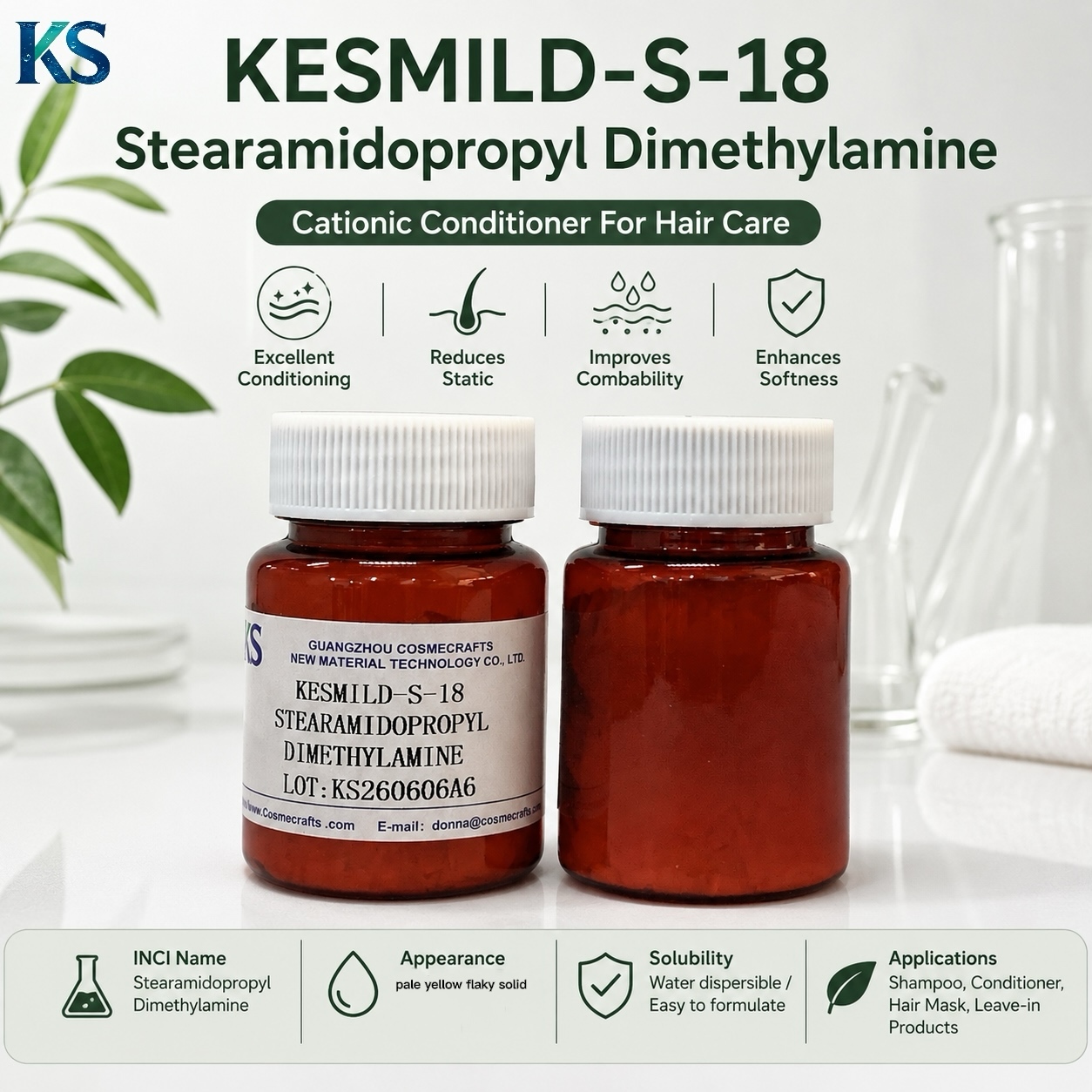 Stearamidopropyl Dimethylamine Hair Conditioner,MY SHOP,Stearamidopropyl Dimethylamine Hair Conditioner