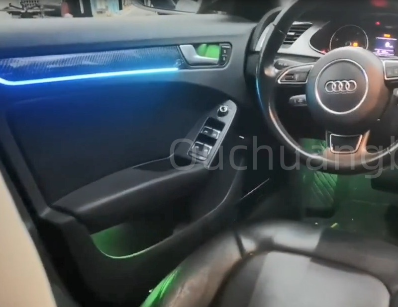 Ouchuangbo LED Ambient Light for Audi A4 B8 8rb 2009-2016 Atmosphere environmental MoodLight Lamp Interior trim Decorative lighting