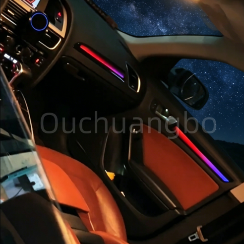 Ouchuangbo LED Ambient Light for Audi A4 B8 8rb 2009-2016 Atmosphere environmental MoodLight Lamp Interior trim Decorative lighting