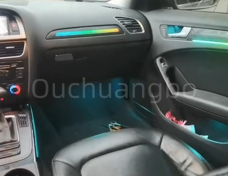 Ouchuangbo LED Ambient Light for Audi A4 B8 8rb 2009-2016 Atmosphere environmental MoodLight Lamp Interior trim Decorative lighting