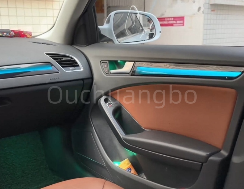 Ouchuangbo LED Ambient Light for Audi A4 B8 8rb 2009-2016 Atmosphere environmental MoodLight Lamp Interior trim Decorative lighting
