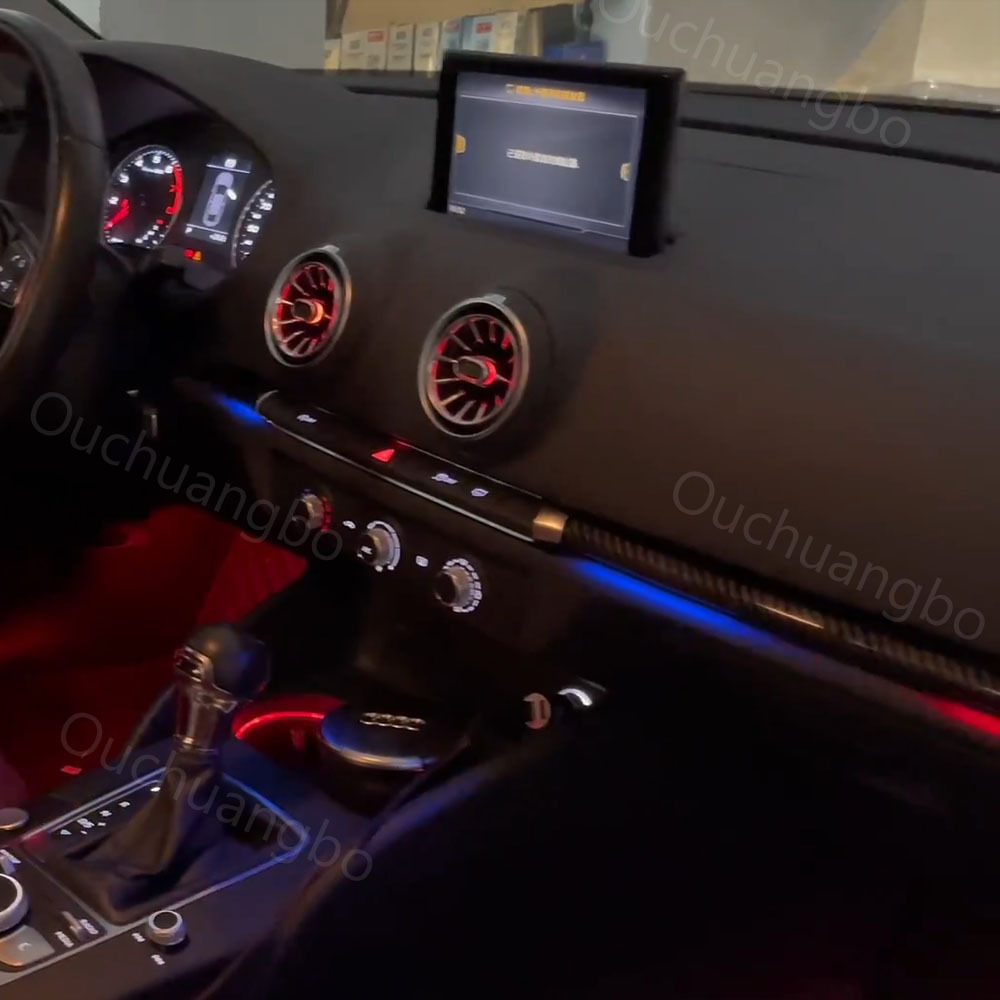 Ouchuangbo LED Ambient Light For Audi A3 8v S3 Rs3 2013-2020 Sportback Backlight Atmosphere Lamp Interior Ambiental Kit limousine