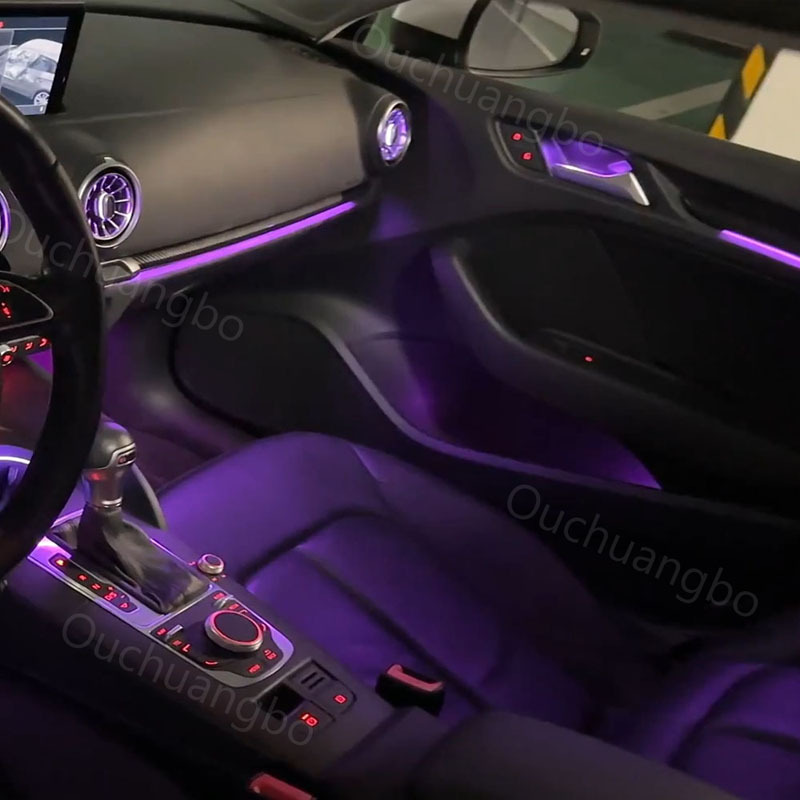 Ouchuangbo LED Ambient Light For Audi A3 8v S3 Rs3 2013-2020 Sportback Backlight Atmosphere Lamp Interior Ambiental Kit limousine