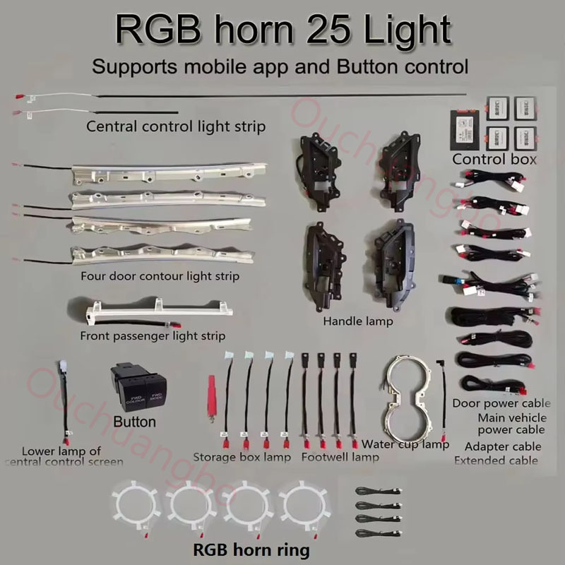 Ouchuangbo  LED Backlight For Camry 8th SE XSE XV70 XV75 2018-2023  Atmosphere Lamp Interior Ambiental Kit limousine light