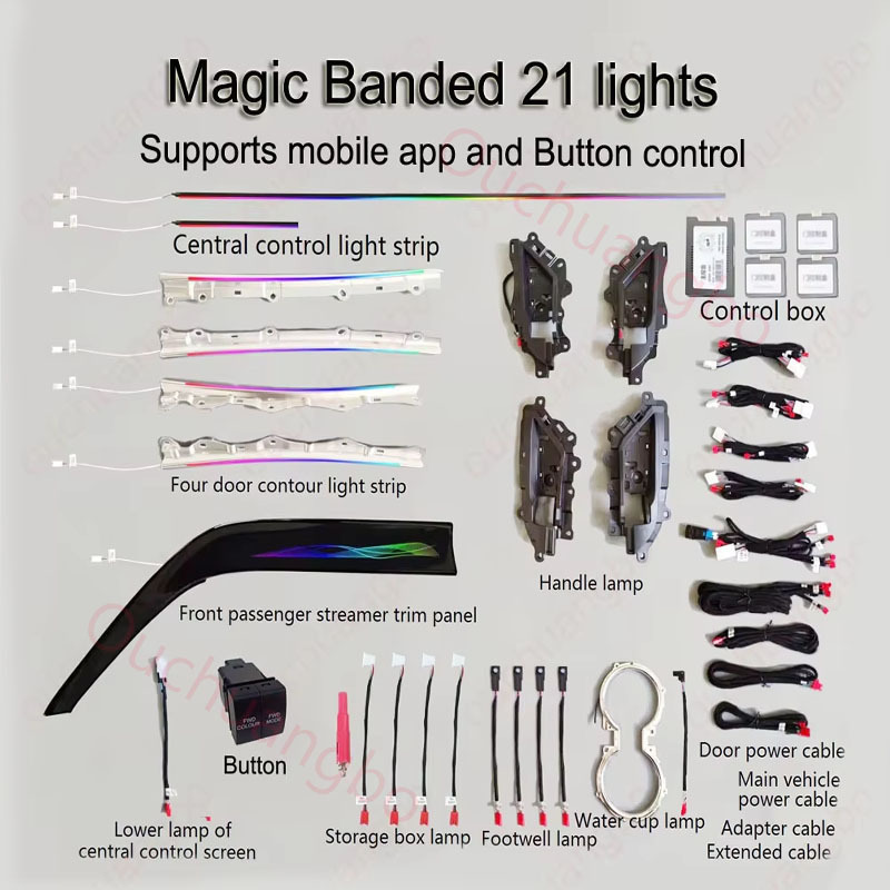 Ouchuangbo  LED Backlight For Camry 8th SE XSE XV70 XV75 2018-2023  Atmosphere Lamp Interior Ambiental Kit limousine light