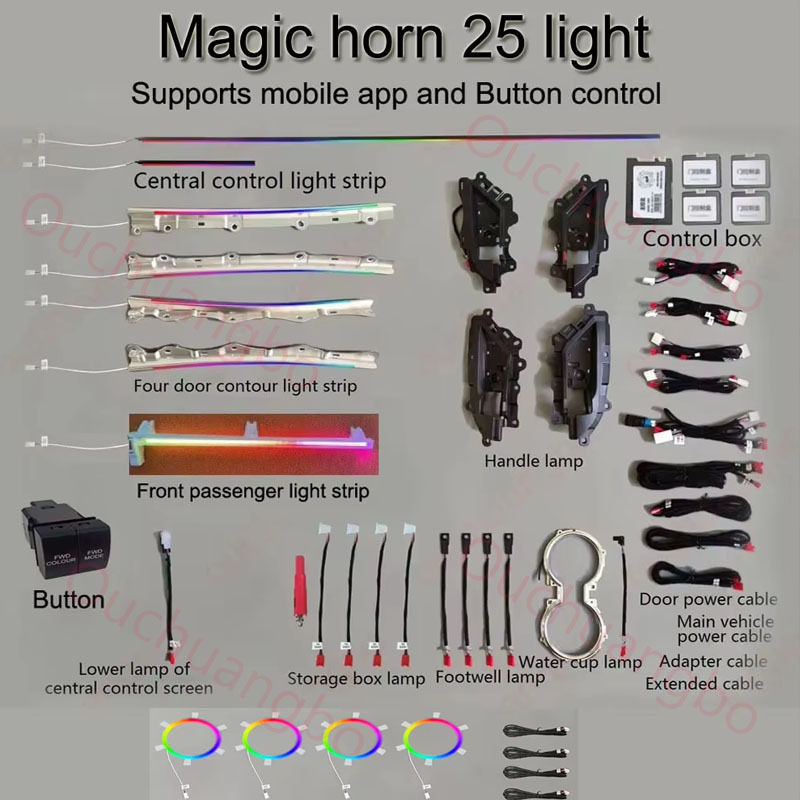 Ouchuangbo  LED Backlight For Camry 8th SE XSE XV70 XV75 2018-2023  Atmosphere Lamp Interior Ambiental Kit limousine light
