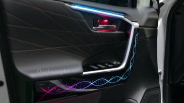 Ouchuangbo LED Ambient Light For For RAV4 2019-2024 Atmosphere Lamp Backlight Kit Dynamic Trim Backlight Interior Ambiental Kit limousine