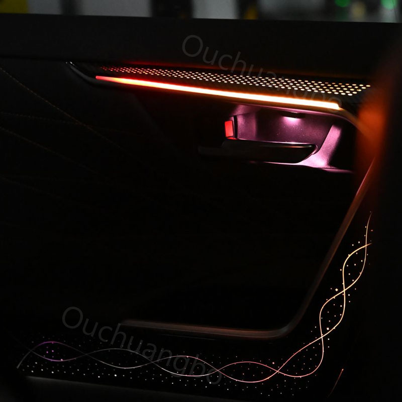 Ouchuangbo LED Ambient Light For For RAV4 2019-2024 Atmosphere Lamp Backlight Kit Dynamic Trim Backlight Interior Ambiental Kit limousine