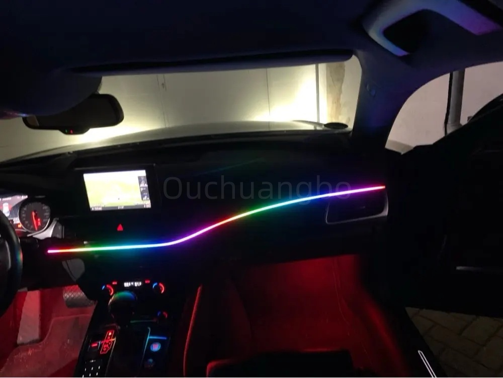 Ouchuangbo Ambient Light For A6 C7 S7 S6 A7 RS6 RS7 2013-2018 environmental Backlight Atmosphere Lamp Kit Symphony 256 Colors
