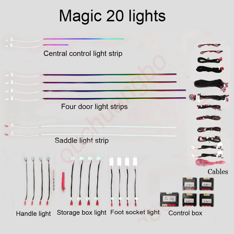Ouchuangbo Ambient Light For Xpeng G6 2023-2024 Atmosphere Lamp environmental Kit mood Backlight LED lights