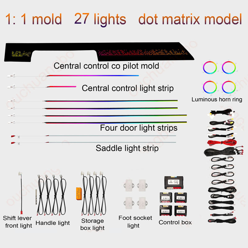 Ouchuangbo Ambient Light For Xpeng G6 2023-2024 Atmosphere Lamp environmental Kit mood Backlight LED lights
