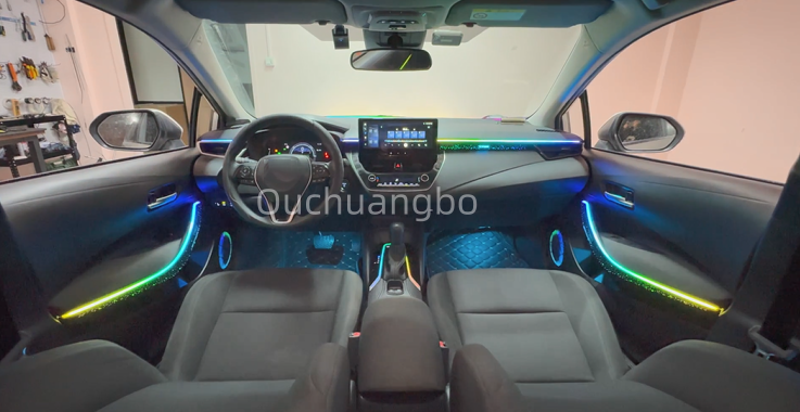 Ouchuangbo Backlight Ambient Light Kit for 2019-2024 Corolla Levin Ralink Allion Lingshang Lamp environment  Car Interior Atmosphere light