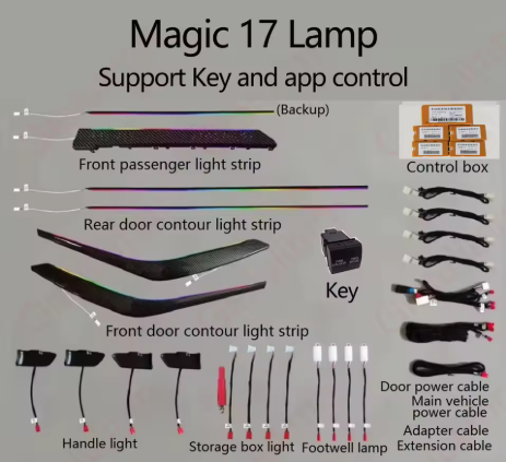 Ouchuangbo Backlight Ambient Light Kit for 2019-2024 Corolla Levin Ralink Allion Lingshang Lamp environment  Car Interior Atmosphere light