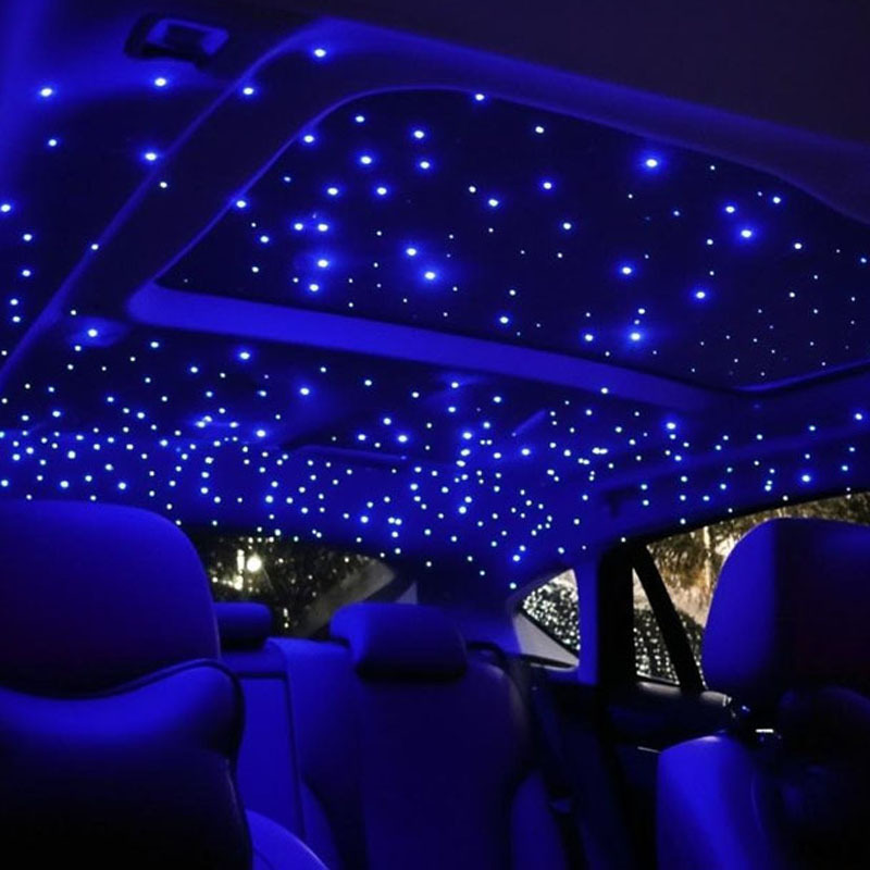 Ouchuangbo Car Interior Roof Star Light Modification RGB Flashing LED Starry Sky Meteor Kit Ceiling Headliner Twinkle Star Light for Auto
