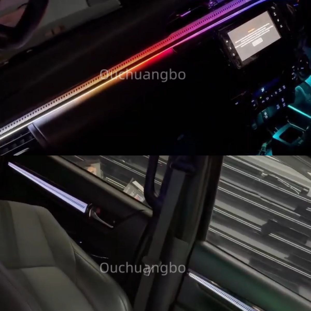 Ouchuangbo LED Ambient light For 2015-2025 Hilux LHD RHD  Atmosphere Lighting Kit moodlight Backlight Decoration Environmental Lights