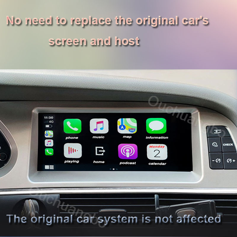 Ouchuangbo Wireless CarPlay for A4 B9 2017-2019 Android Auto Interface AirPlay Mirror Link Box